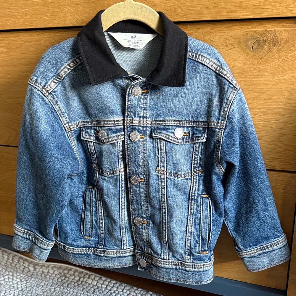 H&M Kids Denim Jacket with Black Collar